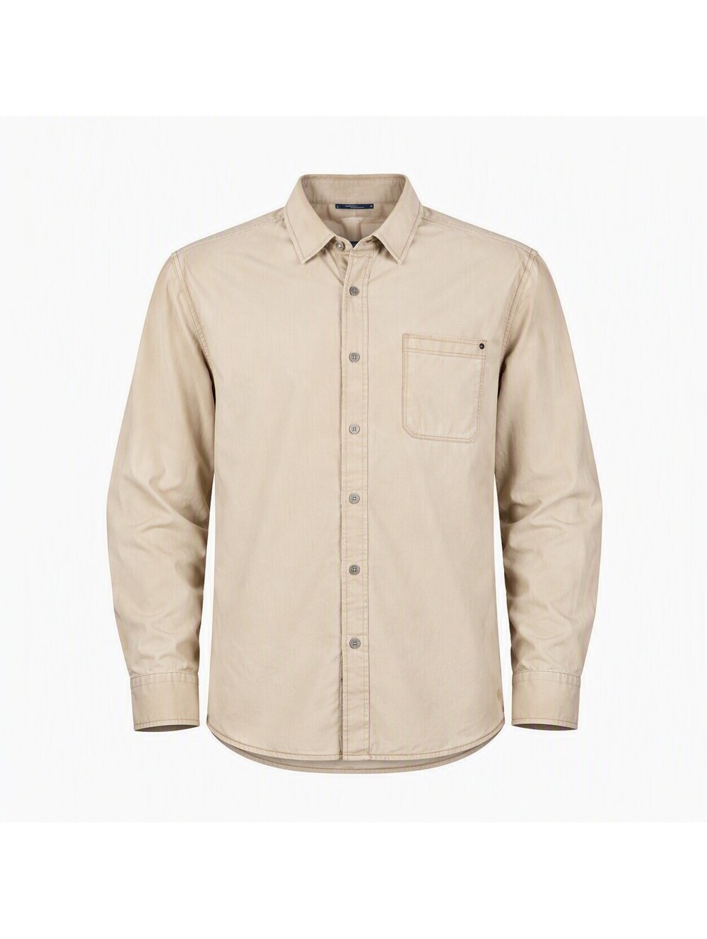 Men's Tommy Bahama Hawaiian Beige Cotton-Tencel Button-Up Shirt Size XXL